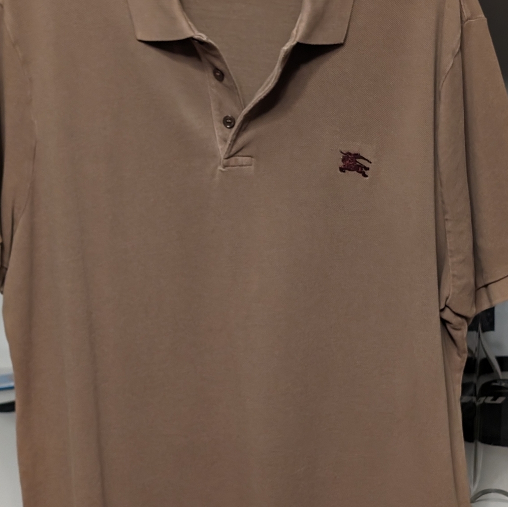 🏌️Burberry Brit XXXL men's golf t 100% cotton...brown